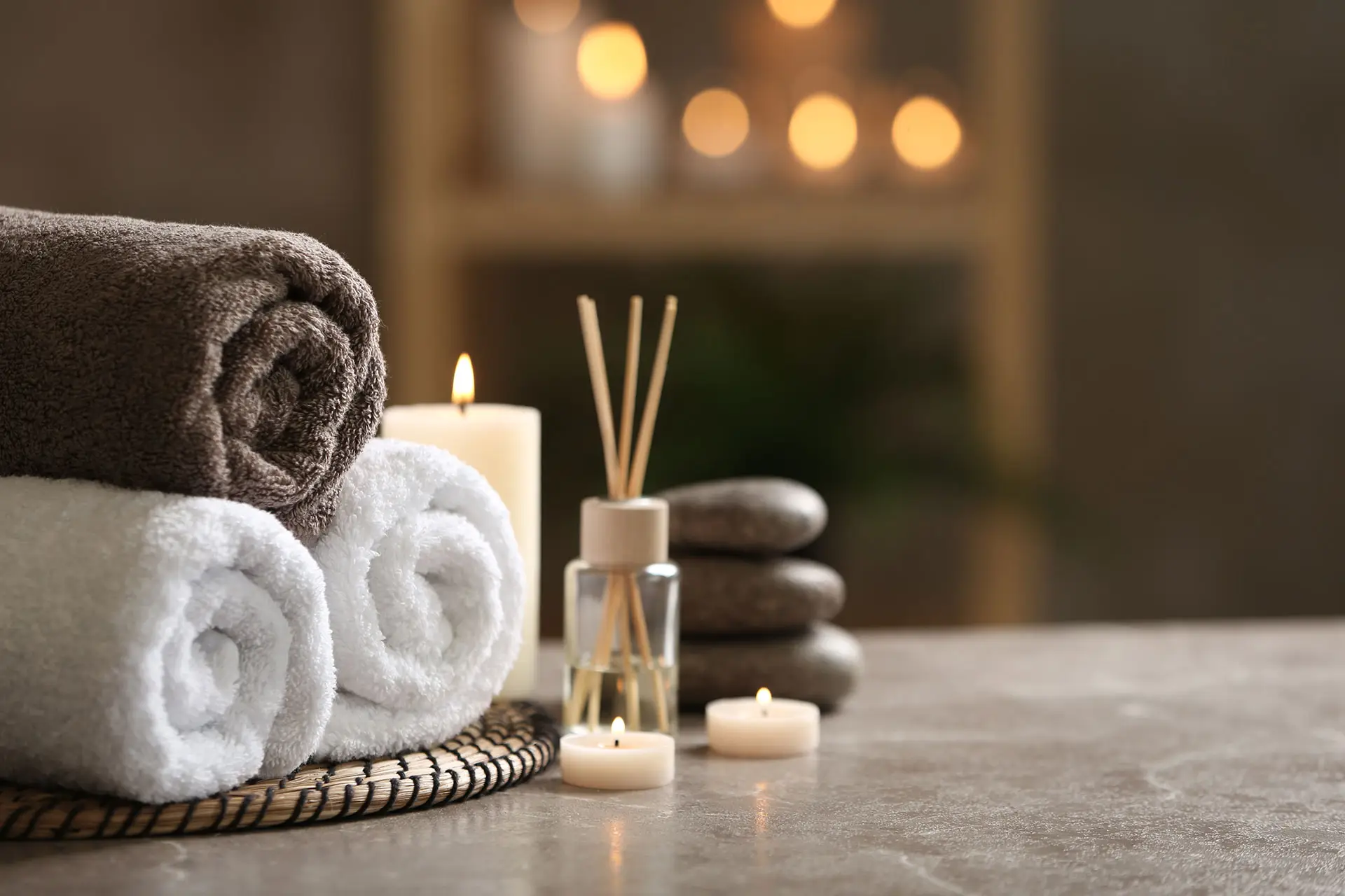 Modern spa-style bathroom